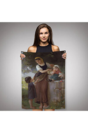 Bende İstiyorum Diyen Çocuk Dekoratif Duvar Örtüsü - Halısı-6238