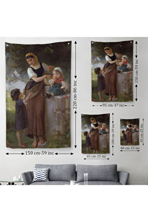 Bende İstiyorum Diyen Çocuk Dekoratif Duvar Örtüsü - Halısı-6238