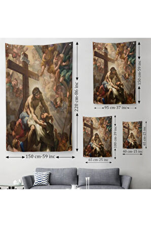 Agape Hristiyan Hediyesi Dekoratif Duvar Örtüsü - Halısı-6247