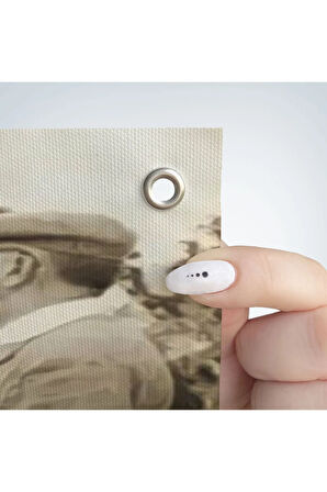 Atatürk ve Celal Bayar Kılıç Ali ile Muhafız Alayında Denetlemede Bulunurken Duvar Örtüsü 6259