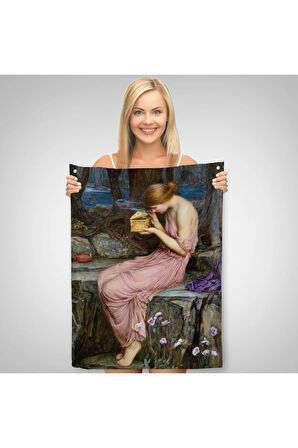 Psyche Altın Kutuyu Açıyor Yunan Mitolojisi Duvar Örtüsü - Halısı-6261