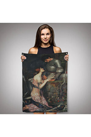 John William Waterhouse'un Lamia ve Şövalyesi Orenco Kanaviçe Duvar Örtüsü - Halısı-6263