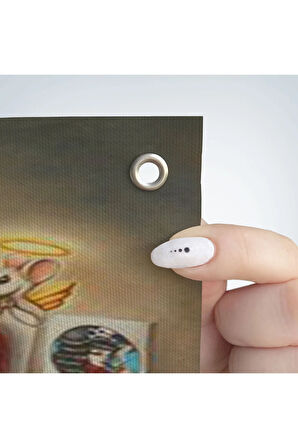 Şeytanı Yakalayan Dövmeci Kız Duvar Örtüsü - Halısı