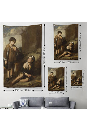 Bartolomé Esteban Murillo'nun Argolla Oyununa Davet Duvar Örtüsü - Halısı-6290