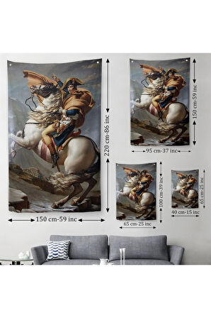 Bonaparte Franchissant le Grand-Saint-Bernard Duvar Örtüsü - Halısı-6296