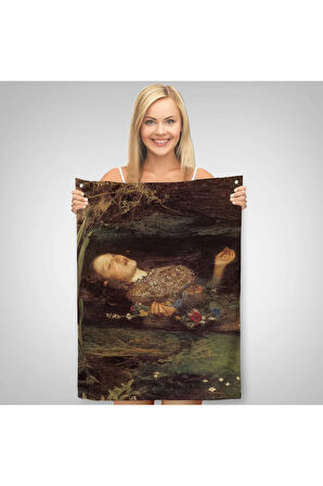 Shakespeare'in Ophelia'sı Hamlet Dekoratif Duvar Örtüsü - Halısı-6319