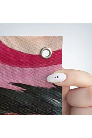 Renkli Yağlıboya Görünümlü Kadın Duvar Örtüsü - Halısı-6321