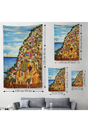 Roberto Gagliardi'nin Positano İsimli Duvar Örtüsü - Halısı-6328