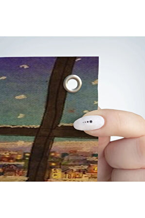 Cam Önünde Kar Keyfi Duvar Örtüsü-Halısı-6336