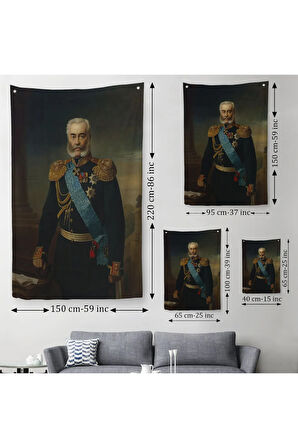 Rus imparatorluğu Generali Alexander Vladimirovich Adlerberg Duvar Örtüsü-Halısı-6359