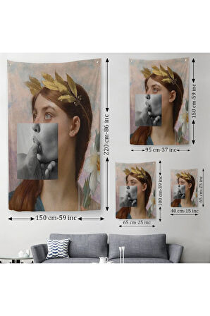 Antik Yunan Rönesans Komik Duvar Örtüsü-Halısı -6366