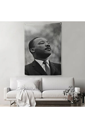 Martin Luther King Dekoratif Kanvas Duvar Örtüsü-Halısı-6374