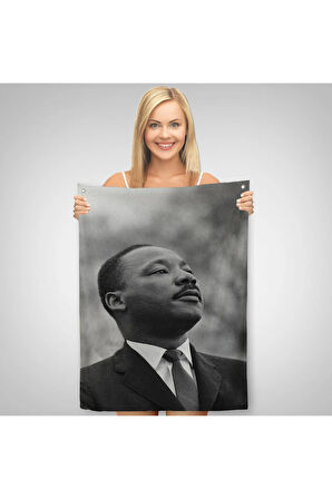Martin Luther King Dekoratif Kanvas Duvar Örtüsü-Halısı-6374