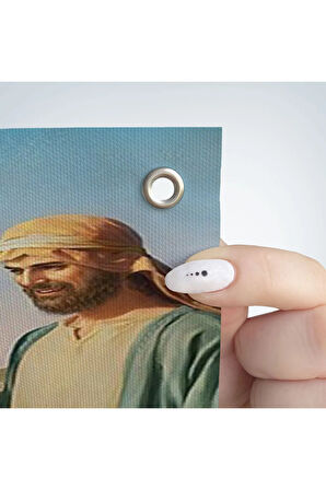 Rab İsa Binlerce Kişiyi Birkaç Ekmek İle Doyuruyor Duvar Örtüsü-Halısı Jesus Christ -6391