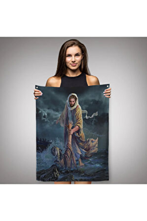 Rab Isa Peteri Kurtarma Duvar Örtüsü Halısı Kilise Hediyesi Christ The King Jesus Christ 6392