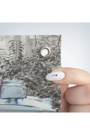 Karlı Bir İstiklal Caddesi ve Nostaljik Tramvay Duvar Örtüsü-Halısı-6404