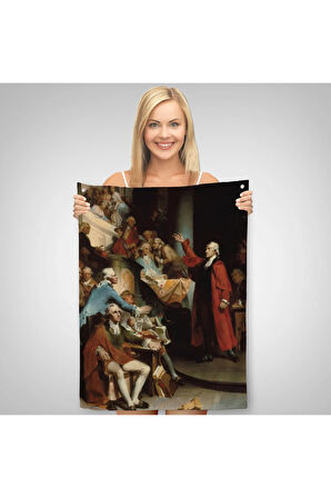 Patrick Henry Virginia Burgesses Evinin Önünde Duvar Örtüsü-Halısı-6408