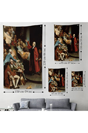 Patrick Henry Virginia Burgesses Evinin Önünde Duvar Örtüsü-Halısı-6408