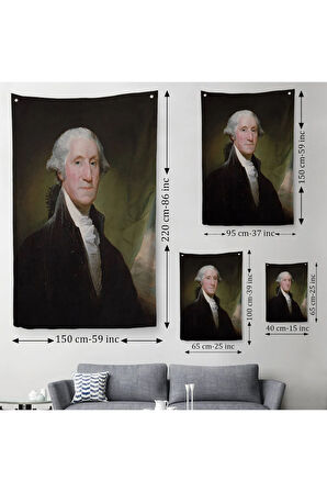 Amerika Birleşik Devletleri Kurucusu George Washington Duvar Örtüsü-Halısı-6411