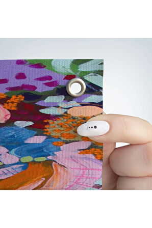 Çiçek Saçlı Kadın Yağlıboya Görünüm Dekoratif Kanvas Duvar Örtüsü-Halısı -6413