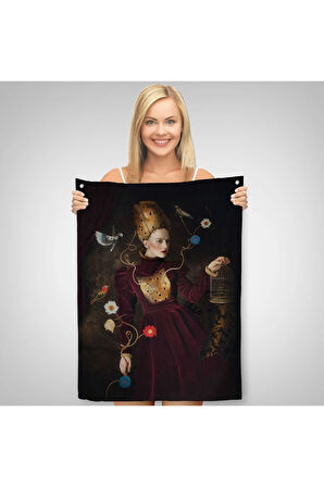 Svetlana Melik - Nubarova Kadının Hikayesi Kanvas Duvar Örtüsü-Halısı -6417