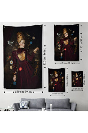 Svetlana Melik - Nubarova Kadının Hikayesi Kanvas Duvar Örtüsü-Halısı -6417