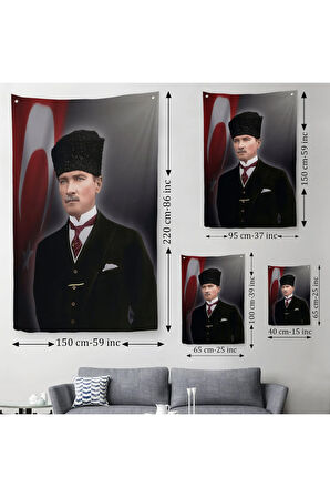 Mustafa Kemal Atatürk Duvar Örtüsü-Halısı -6419