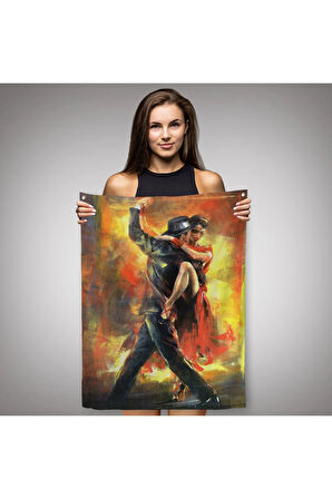 Tango Yapan Çift Duvar Örtüsü-Halısı-6420