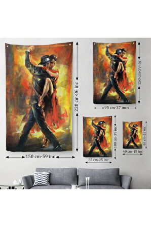 Tango Yapan Çift Duvar Örtüsü-Halısı-6420