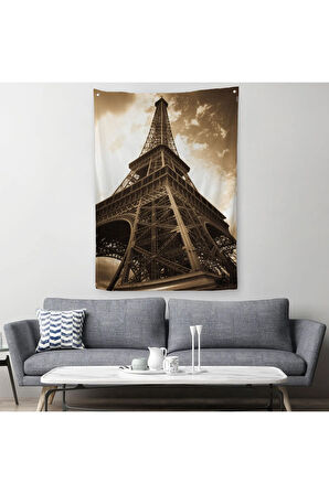 Fransa Paris Eyfel Kulesi Duvar Örtüsü-Halısı-6424