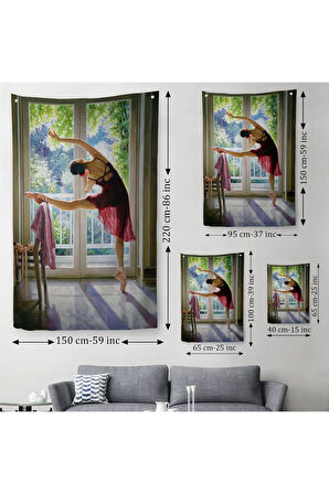 Bale Yapan Dansçı Kadın Duvar Örtüsü-Halısı-6428