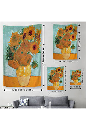 Vincent Van Gogh Ayçiçeği Duvar Örtüsü-Halısı-6437