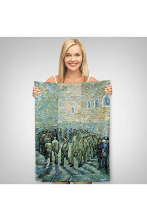 Vincent van Gogh Tutuklular Çemberi Duvar Örtüsü-Halısı -6445