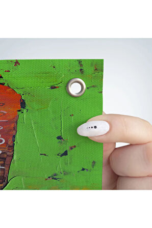 Keman Çalan Müzisyen Sürreal Adam Duvar Örtüsü-Halısı-6447