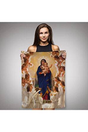 Meryem ve Oğlu İsa Duvar Örtüsü-Halısı - Jesus Christ -6450