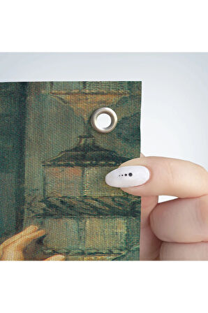 Kapıdan Bakan Cariye Duvar Örtüsü-Halısı - Arthur Wontner -6451