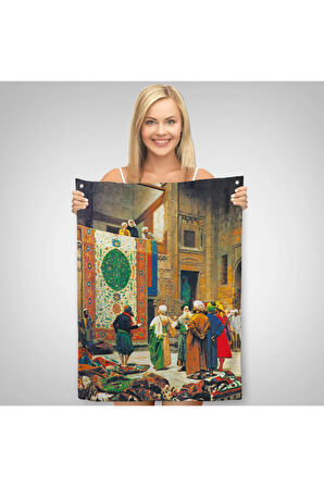 Jean Leon Gerome Halı Tüccarı Duvar Duvar Örtüsü-Halısı-6452