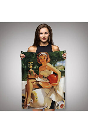 Kupa Kızı Kazanan Kız Duvar Örtüsü-Halısı - Trophy Girl A Winner-6456