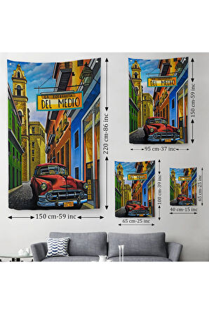 La Bodeguita Cuba Car Duvar Örtüsü-Halısı-6457
