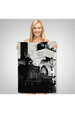 Atatürk 29 Ekim Meclis Konuşması Duvar Örtüsü-Halısı-6467