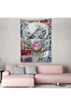 Marilyn Monroe Graffiti Pop Art Duvar Örtüsü-Halısı-6471