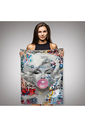 Marilyn Monroe Graffiti Pop Art Duvar Örtüsü-Halısı-6471