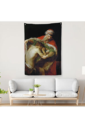 Savurgan Oğulun Dönüş Duvar Örtüsü-Halısı - The Return of the Prodigal Son-6475