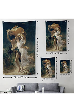 Fırtına Duvar Örtüsü-Halısı - Pierre Auguste Cot - The Storm-6476