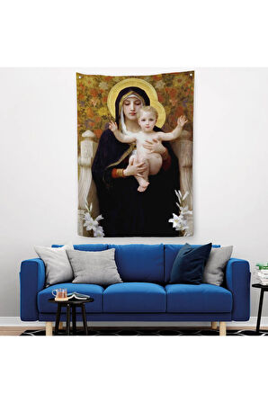 Zambak İle Bakire Duvar Örtüsü-Halısı - The Madonna of the Lilies-6479