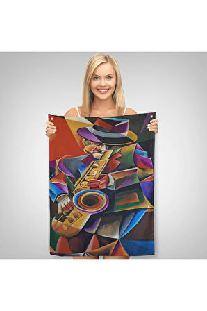 Cazz Sanatçısı Dekoratif Duvar Örtüsü-Halısı-6493