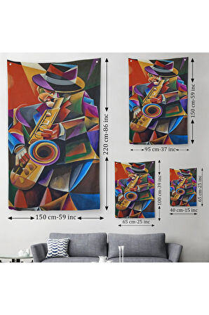 Cazz Sanatçısı Dekoratif Duvar Örtüsü-Halısı-6493