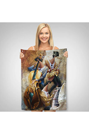 Sürreal Müzik Grubu Duvar Örtüsü-Halısı-6498