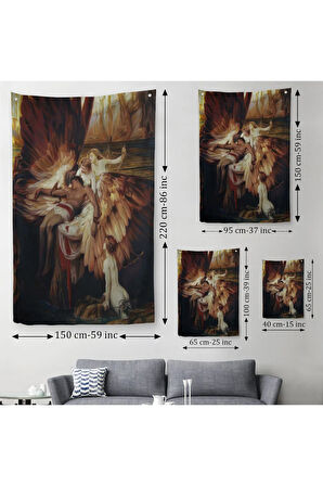 İkarus İçin Ağlayan Melekler Duvar Örtüsü-Halısı - Lament For Icarus-6499