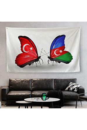 Azerbaycan Türkiye Dekoratif Kanvas Duvar Örtüsü-Halısı-6501